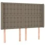 Headboard with LED in taupe gray fabric 147x16x118/128 cm by , Headboards and footboards - Ref: Foro24-3124484, Price: 121,46...