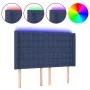Cabecero con LED de tela azul 147x16x118/128 cm de , Cabeceros y pies de cama - Ref: Foro24-3124486, Precio: 117,35 €, Descue...