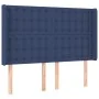 Blue fabric headboard with LED 147x16x118/128 cm by , Headboards and footboards - Ref: Foro24-3124486, Price: 115,25 €, Disco...