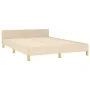 Bed frame with cream fabric headboard 140x200 cm by , Beds and slatted bases - Ref: Foro24-3125386, Price: 207,83 €, Discount: %