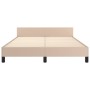 Cappuccino synthetic leather headboard bed frame 140x190cm by , Beds and slatted bases - Ref: Foro24-3125572, Price: 207,13 €...