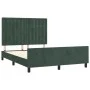 Dunkelgrüner Samtbettrahmen mit Kopfteil 140x190 cm von , Betten und Lattenroste - Ref: Foro24-3125998, Preis: 226,09 €, Raba...