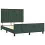 Dunkelgrüner Samtbettrahmen mit Kopfteil 140x190 cm von , Betten und Lattenroste - Ref: Foro24-3125998, Preis: 230,40 €, Raba...