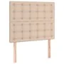Box spring bed with cappuccino synthetic leather mattress 80x200 cm by , Beds and slatted bases - Ref: Foro24-3129002, Price:...