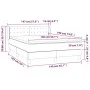 Box spring bed with dark gray fabric mattress 140x190 cm by , Beds and slatted bases - Ref: Foro24-3130586, Price: 501,05 €, ...