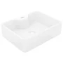 Lavabo de cerámica cuadrado orificio de grifo y desagüe blanco de vidaXL, Lavabos - Ref: Foro24-141936, Precio: 60,72 €, Desc...
