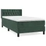 Box spring bed with dark green velvet mattress 90x190 cm by , Beds and slatted bases - Ref: Foro24-3131114, Price: 314,52 €, ...