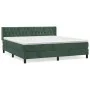Box spring bed with dark green velvet mattress 180x200 cm by , Beds and slatted bases - Ref: Foro24-3131156, Price: 574,33 €,...