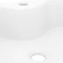 Lavabo de cerámica cuadrado orificio de grifo y desagüe blanco de vidaXL, Lavabos - Ref: Foro24-141936, Precio: 60,72 €, Desc...