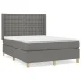 Box spring bed with dark gray fabric mattress 140x200 cm by , Beds and slatted bases - Ref: Foro24-3132314, Price: 514,46 €, ...