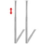 Patas de mesa telescópicas 2 unidades cromo 710 mm-1100 mm de vidaXL, Patas para mesas - Ref: Foro24-242151, Precio: 50,41 €,...