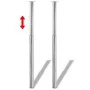 Teleskoptischbeine 2 Einheiten Chrom 710 mm-1100 mm von vidaXL, Tischbeine - Ref: Foro24-242151, Preis: 51,55 €, Rabatt: %