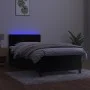 Box spring bed with mattress and LED black velvet 80x200 cm by , Beds and slatted bases - Ref: Foro24-3134611, Price: 288,33 ...