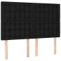 Box spring bed with black fabric mattress 140x200 cm by , Beds and slatted bases - Ref: Foro24-3137479, Price: 540,00 €, Disc...