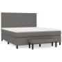 Boxspringbett mit grauer Kunstledermatratze 180x200 cm von , Betten und Lattenroste - Ref: Foro24-3137561, Preis: 667,57 €, R...