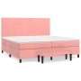 Cama box spring con colchón terciopelo rosa 200x200 cm de , Camas y somieres - Ref: Foro24-3137748, Precio: 678,48 €, Descuen...