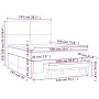 Box spring bed with dark gray velvet mattress 140x190 cm by , Beds and slatted bases - Ref: Foro24-3137720, Price: 540,51 €, ...