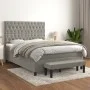 Boxspringbett mit hellgrauer Samtmatratze 140x200 cm von , Betten und Lattenroste - Ref: Foro24-3138025, Preis: 534,69 €, Rab...