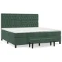 Box spring bed with dark green velvet mattress 200x200 cm by , Beds and slatted bases - Ref: Foro24-3138046, Price: 826,28 €,...