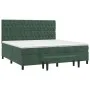 Box spring bed with dark green velvet mattress 200x200 cm by , Beds and slatted bases - Ref: Foro24-3138046, Price: 826,28 €,...