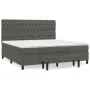 Box spring bed with dark gray velvet mattress 200x200 cm by , Beds and slatted bases - Ref: Foro24-3138044, Price: 718,14 €, ...
