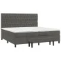 Box spring bed with dark gray velvet mattress 200x200 cm by , Beds and slatted bases - Ref: Foro24-3138044, Price: 718,14 €, ...