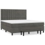 Cama box spring con colchón terciopelo gris oscuro 160x200 cm de , Camas y somieres - Ref: Foro24-3138092, Precio: 588,02 €, ...