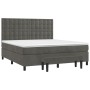 Cama box spring con colchón terciopelo gris oscuro 160x200 cm de , Camas y somieres - Ref: Foro24-3138092, Precio: 588,02 €, ...