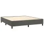 Box spring bed with dark gray velvet mattress 160x200 cm by , Beds and slatted bases - Ref: Foro24-3138092, Price: 561,09 €, ...