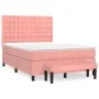 Box spring bed with pink velvet mattress 140x190 cm by , Beds and slatted bases - Ref: Foro24-3138084, Price: 559,67 €, Disco...