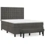 Box spring bed with dark gray velvet mattress 140x200 cm by , Beds and slatted bases - Ref: Foro24-3138086, Price: 514,70 €, ...