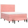 Box spring bed with pink velvet mattress 140x200 cm by , Beds and slatted bases - Ref: Foro24-3138090, Price: 531,88 €, Disco...
