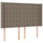 Box spring bed with mattress and LED lights taupe gray fabric 140x200 cm by , Beds and slatted bases - Ref: Foro24-3139201, P...