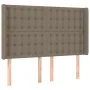 Boxspringbett mit Matratze und LED-Leuchten taupegrauer Stoff 140x200 cm von , Betten und Lattenroste - Ref: Foro24-3139201, ...
