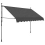 Toldo manual retráctil con LED gris antracita 250 cm