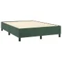 Box spring bed with mattress and LED dark green velvet 140x190cm by , Beds and slatted bases - Ref: Foro24-3139802, Price: 55...