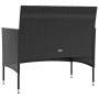 Set de muebles de jardín 8 pzas y cojines ratán sintético negro