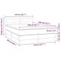 Box spring bed with black fabric mattress 140x200 cm by , Beds and slatted bases - Ref: Foro24-3140379, Price: 471,80 €, Disc...