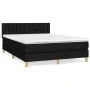 Box spring bed with black fabric mattress 140x190 cm by , Beds and slatted bases - Ref: Foro24-3140931, Price: 459,79 €, Disc...