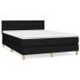 Cama box spring con colchón tela negro 140x190 cm de , Camas y somieres - Ref: Foro24-3140931, Precio: 469,24 €, Descuento: %