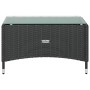 Set de muebles de jardín 8 pzas y cojines ratán sintético negro