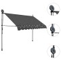 Toldo manual retráctil con LED gris antracita 250 cm