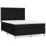 Box spring bed with black fabric mattress 140x190 cm by , Beds and slatted bases - Ref: Foro24-3142651, Price: 488,50 €, Disc...