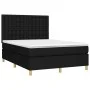 Box spring bed with black fabric mattress 140x190 cm by , Beds and slatted bases - Ref: Foro24-3142651, Price: 488,50 €, Disc...