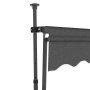 Toldo manual retráctil con LED gris antracita 250 cm
