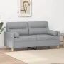 2-seater sofa with light gray fabric cushions 140 cm by , Sofas - Ref: Foro24-3200821, Price: 245,99 €, Discount: %