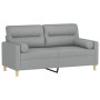2-Sitzer-Sofa mit hellgrauen Stoffkissen 140 cm von , Sofas - Ref: Foro24-3200821, Preis: 232,21 €, Rabatt: %