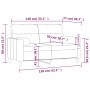 2-Sitzer-Sofa mit hellgrauen Stoffkissen 140 cm von , Sofas - Ref: Foro24-3200821, Preis: 232,21 €, Rabatt: %