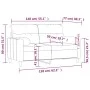 Sofá de 2 plazas con cojines tela gris claro 140 cm de , Sofás - Ref: Foro24-3200821, Precio: 245,97 €, Descuento: %