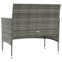 Set de muebles de jardín 16 pzas y cojines ratán sintético gris